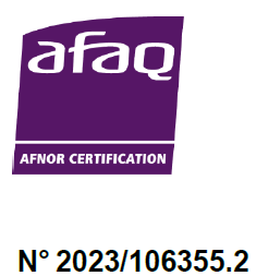 Certification AFAQ ISO 9001 – AFNOR Certification n° 2023/106355.2